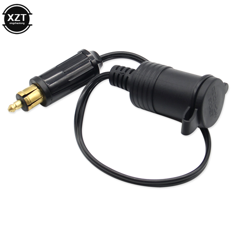 Cargador de enchufe de la UE para motocicleta, convertidor a adaptador de encendedor de coche, cable de plomo para BMW DIN Hella, CC de 12V y 24V ► Foto 1/6