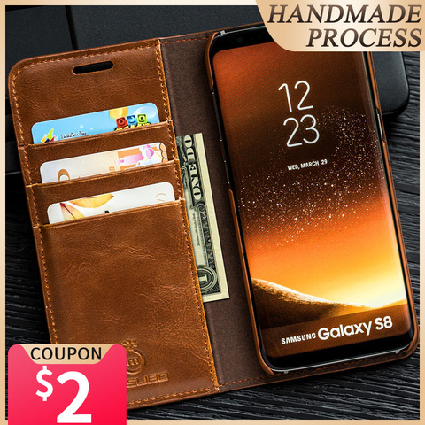 Funda Musubo de lujo con Tapa de cuero funda para Samsung Galaxy S10 Plus S10 + S10E S9 Plus S8 S8 + S9 + cubierta con ranura para tarjetas ► Foto 1/6