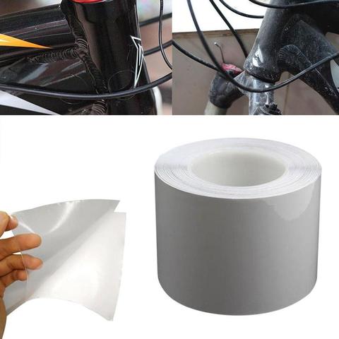 Pegatinas de protección de armazón para bicicleta, cinta adhesiva transparente para superficie de bicicleta, 1M ► Foto 1/6