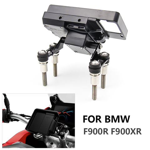 Soporte de navegación para manillar de teléfono móvil, carga de Teléfono USB para BMW F900R F900XR F 900 R F 900 XR F900 R F900 XR 12mm ► Foto 1/6