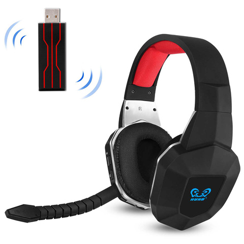 HW-N9U-auriculares inalámbricos para videojuegos, cascos con Sonido Envolvente Virtual 2,4, 7,1G, con micrófono extraíble para PS4/Juegos de PC ► Foto 1/6