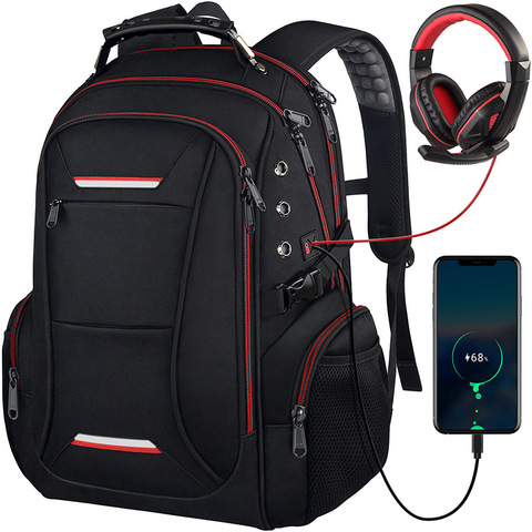 Mochilas escolares impermeables para hombre, morral antirrobo de nailon de alta calidad para adolescentes, bolsa de viaje informal para ordenador portátil ► Foto 1/6