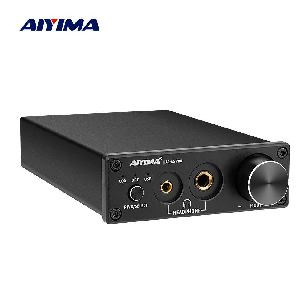 AIYIMA-Mini decodificador de Audio Digital HiFi 2,0, amplificador de  auriculares DAC USB, 24 bits