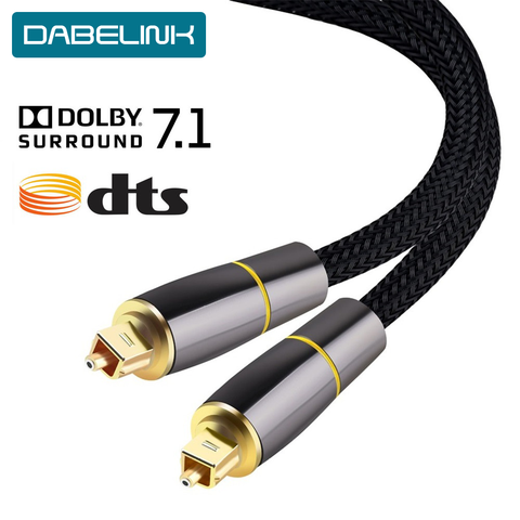 Coaxial Cable SPDIF Dolby 7,1 Barra de sonido 5,1 Digital Cable de sonido óptico Toslink Cable de fibra para amplificadores de Xbox 360 ► Foto 1/6