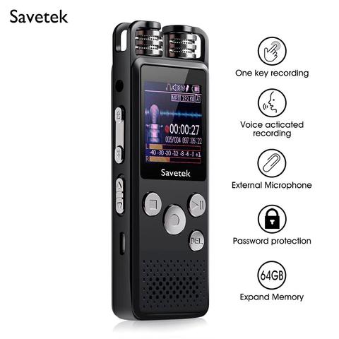 Grabadora de Voz de Audio Digital activado por voz profesional, 8GB, 16GB, 32G, pluma USB sin parada, grabación de 80hr, PCM, compatible con tarjeta TF ► Foto 1/6