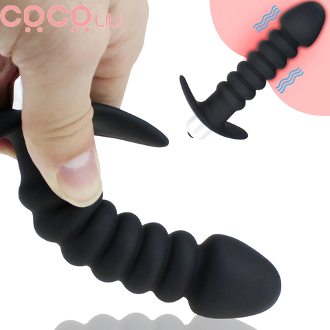 Vibrador Anal masajeador de próstata para hombres y mujeres, con cuentas, modos de vibración individuales para juego Anal, estimulador Anal, tapón juguete sexual para parejas ► Foto 1/6