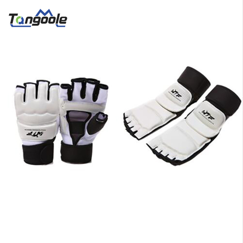 Juego completo de guantes de Taekwondo deportivos de Kung Fu, Protector de tobillo de pie, Protector de manos Wushu Guard, Protector de manos para boxeo y artes marciales ► Foto 1/6