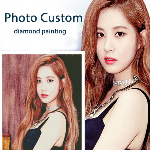 CHENISTORY Personalización de foto pintura diamante Cruz puntada completo cuadro con imagen de diamantes de imitación de diamantes mosaico bordado de diamantes ► Foto 1/6