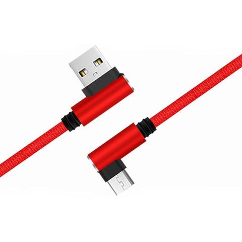 Cable de carga corta de 25cm USB a micro-USB, Codera de 90 grados, USB C, Micro USB, 2A, carga rápida ► Foto 1/6