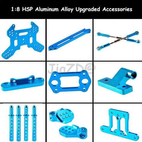 HSP-Paquete de piezas de mejora de aluminio para Buggy todoterreno, reemplazo Universal de aleación de repuesto para Buggy RC 1/8 poder Nitro 94860 61 62 63 ► Foto 1/6