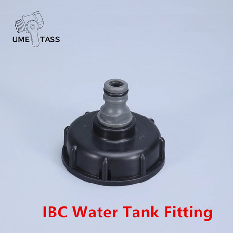 Tubería de agua IBC de hilo grueso S60x6, adaptador de tanque de tapa de grifo de 1/2 pulgadas, Compatible con tanque IBC ► Foto 1/6