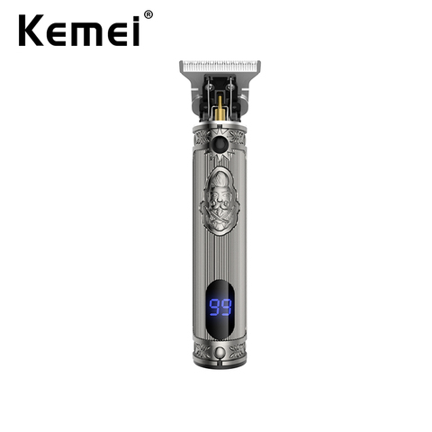 Kemei profesional peluquería precisa cero entrehierro de pelo pantalla LCD T 