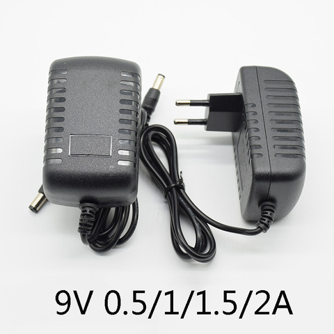 Cargador adaptador de fuente de alimentación para guitarra eléctrica, cargador de fuente de alimentación de voltios para piezas de guitarra, Pedal de efectos, AC 100-240V DC 9V 0.5A 1A 1.5A 2A ► Foto 1/5