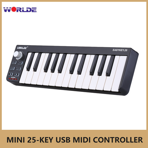 Teclados de Piano Mini portátil worldde Easykey.25, Mini controlador de 25 teclas USB MIDI, teclados electrónicos ► Foto 1/6