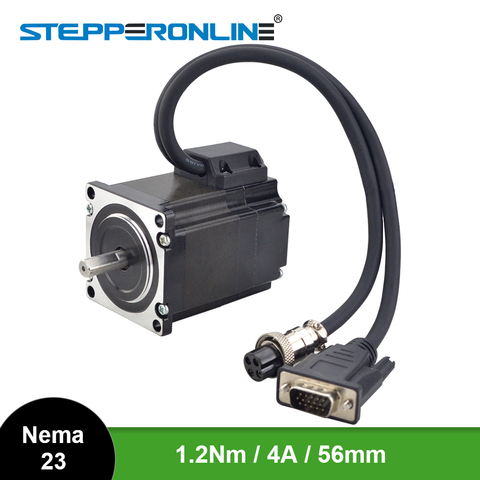 Motor paso a paso de bucle cerrado Nema 23, codificador 1000rcp 4A de 2 fases 4-plomo CNC, eje de 8mm para máquina CNC ► Foto 1/6