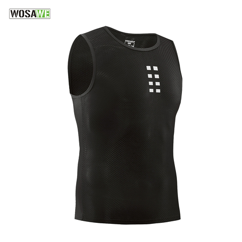 WOSAWE Ultra-Delgado ciclismo chaleco capa Base sin mangas ropa interior de malla de bicicleta camisas transpirables compresión deportes bicicleta camisetas ► Foto 1/6