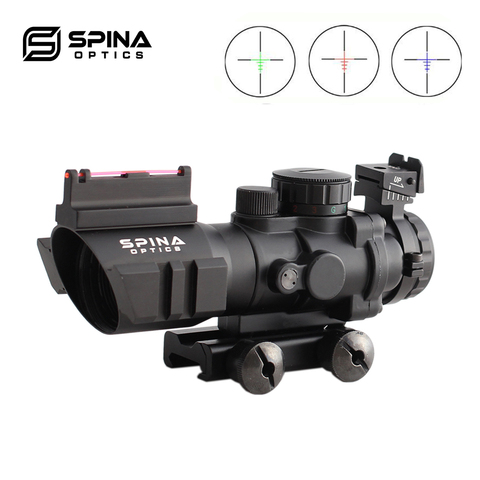 Acog-mira telescópica para rifle de caza, mira réflex óptica táctica, retícula RGB con riel de 20mm, 4x32 ► Foto 1/6