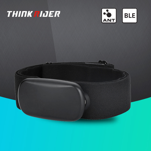 ThinkRider-Monitor de ritmo cardíaco, correa para el pecho con Sensor ANT + BLE 4,0 para correa de Fitness, Compatible con Wahoo Polar Garmin Connected Cycl ► Foto 1/6