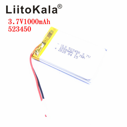 XSL-batería recargable de polímero de litio para teléfono inteligente, 3,7 V, 523450, 1000mAh, batería de iones de litio para DVD, MP3, MP4, lámpara Led ► Foto 1/2