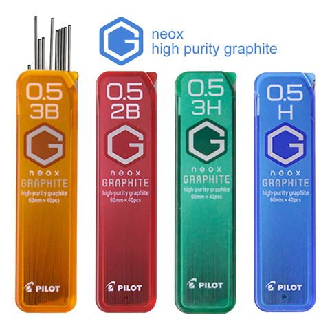 Piloto Neox lápiz de grafito de alta pureza Plomo-0,5mm 4 H/3 H/2 H/ HB/B/2B/3B/4B para suministros mecánicos de escritura de lápices ► Foto 1/4