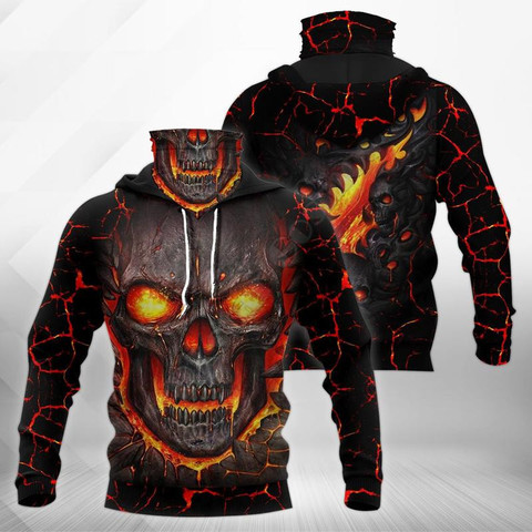 Sudadera con capucha para hombre y mujer, con estampado de calavera en 3D, estilo Harajuku, Jersey informal, máscara cálida, envío directo, 02 ► Foto 1/6