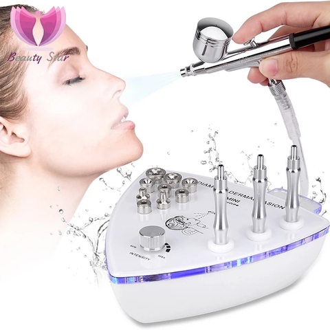 Beauty Star-máquina de microdermoabrasión con PISTOLA DE PULVERIZACIÓN, máquina de dermoabrasión con diamante, succión al vacío, exfoliación, masaje Facial ► Foto 1/6