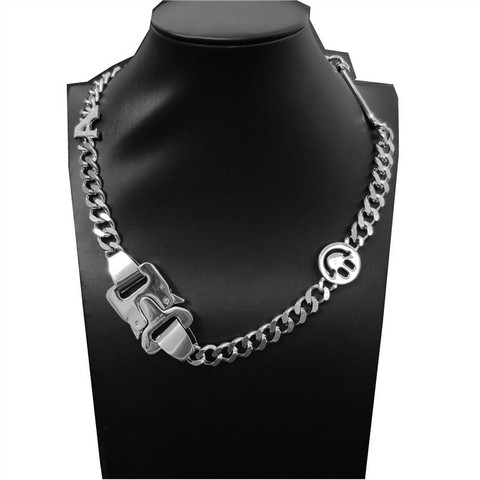 1017 ALYX 9sm rayo ALYX héroe collar de cadena ALYX calle accesorios de Hip Hop Smiley collar de cadenas metálicas regalos ► Foto 1/6