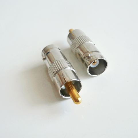 1X Uds Q9 BNC hembra a RCA macho BNC a RCA chapados en níquel latón recta Coaxial RF adaptadores de conector ► Foto 1/5