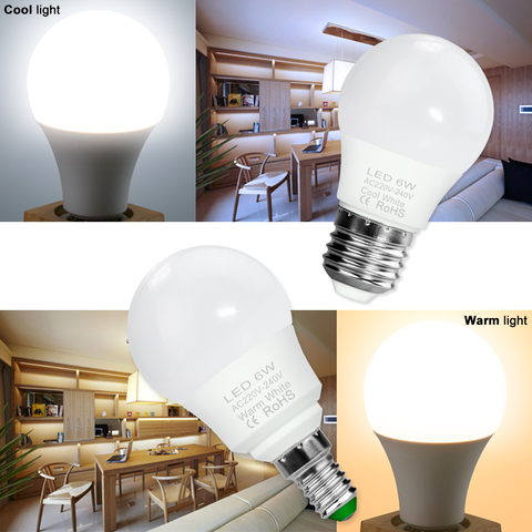 Bombilla LED E27 de 20W, E14, 240V, lámpara de 3W, 6W, 9W, 12W, 15W, 18W, luz de maíz, 220V, ampolla de iluminación para el hogar 2835SMD ► Foto 1/6