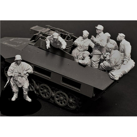 Figura de resina en miniatura gk sin montar, 1/35, equipo antiguo que incluye 11 hombres (sin coche), kits sin pintar ► Foto 1/1