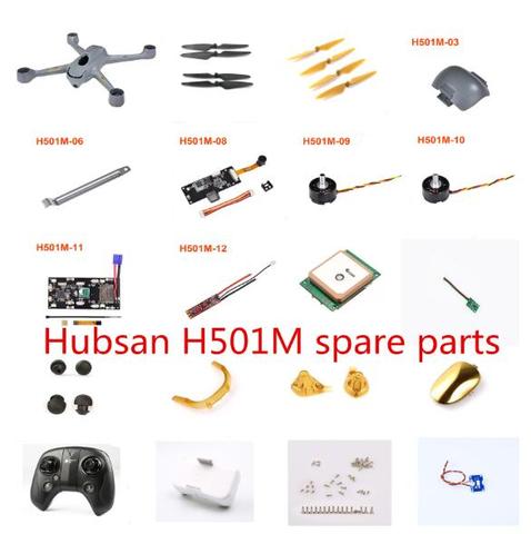 Hubsan H501M X4 RC Drone piezas de repuesto de cuadricóptero cuerpo shell blade motor ESC receptor Cámara Junta GPS controlador remoto LED, etc. ► Foto 1/6