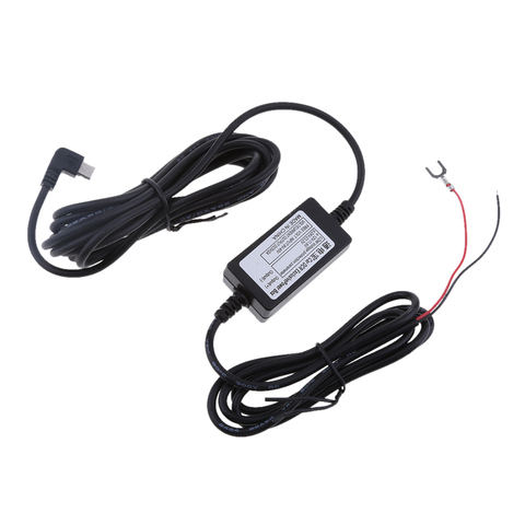 Adaptador de caja de alimentación exclusiva DVR para coche, Cable Micro USB izquierdo de 90 °, 3,5 m, 12V a 5V, Universal ► Foto 1/6