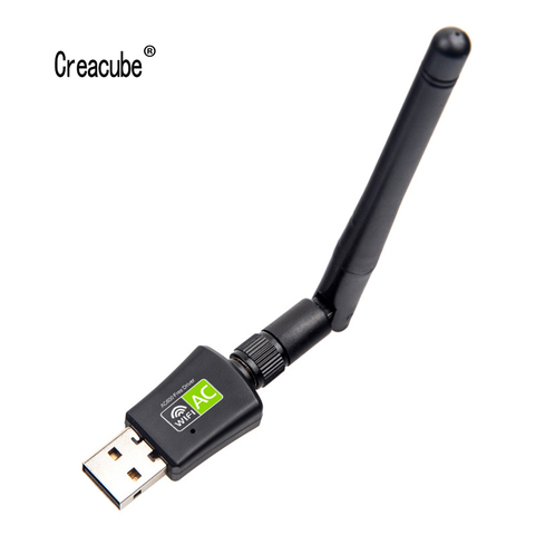 Creacube-controlador de adaptador Wifi USB inalámbrico, Wi-Fi, USB, tarjeta de red, receptor de Wi-Fi, tarjeta Ethernet Lan para PC ► Foto 1/6