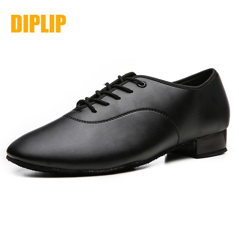 DIPLIP-zapatos de baile latino para hombre, zapatillas modernas de salón Tango para niños, color blanco y negro ► Foto 1/6