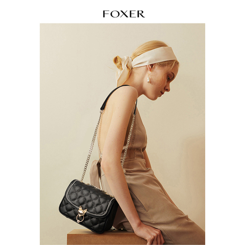 FOXER-Bolso cruzado de cuero de vaca para mujer, bolsos de hombro suaves informales, clásico, con asa, 2022 ► Foto 1/6