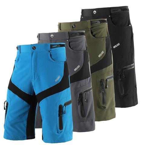 Pantalones cortos de ciclismo para hombre, con almohadilla 5D de Gel, ropa interior holgada para ciclismo de montaña y de descenso, pantalones cortos para hombre ► Foto 1/6