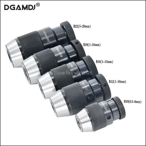 Mandril de mandril JT6 sin llave para máquina de perforación, mandril de mandril sin llave de autosujeción para taladro eléctrico, B10, B12, B16, B18, B22 ► Foto 1/6