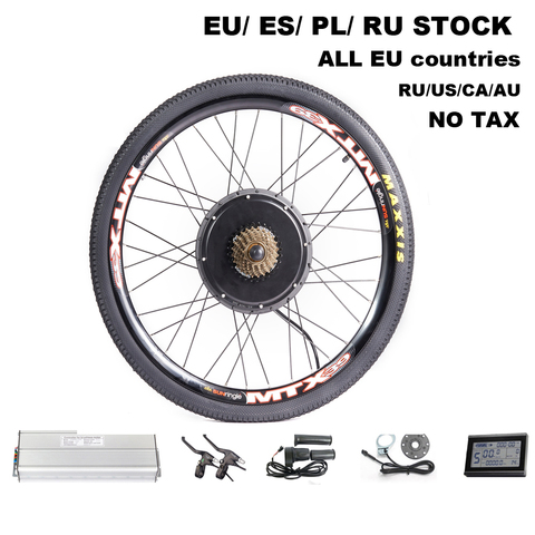 Kit de bicicleta eléctrica con llanta de 1500W y 48V, para freno de disco, conversión de bicicleta de montaña, 20-29 '', 700C, kit electrónico completo de bicicleta ► Foto 1/6