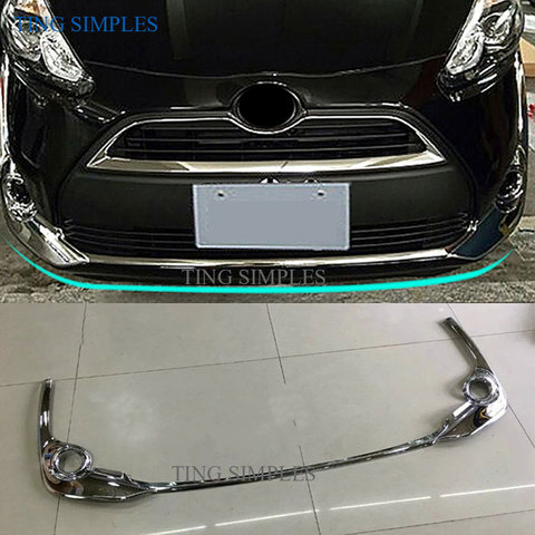 Moldura de cubierta de coche para Toyota SIENTA XP170 accesorios 2015 ~ 2022 ABS cromado trasero/para faro delantero antiniebla tira de ajuste de parachoques ► Foto 1/3