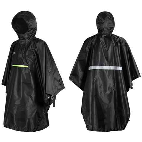 Chubasquero para hombre y mujer, chubasquero para bicicleta, chubasquero, chubasquero con Reflector, Poncho impermeable con tira reflectante ► Foto 1/6