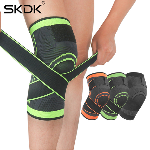 SKDK 1PC antideslizante rodilla rodillera de compresión de Deportes de la rodilla se baloncesto Fitness ciclismo tenis soporte de rodilla ► Foto 1/6