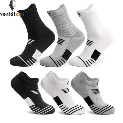 Calcetines deportivos transpirables para hombre, calcetín de algodón, para ciclismo, baloncesto, fútbol, fútbol, correr, senderismo, viajes, EU39-44, primavera y otoño ► Foto 1/6