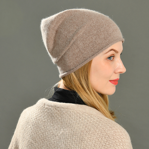 Gorro de punto para mujer, gorrito Popular de lana de alta calidad, gorros tejidos a la moda, primavera y otoño ► Foto 1/6