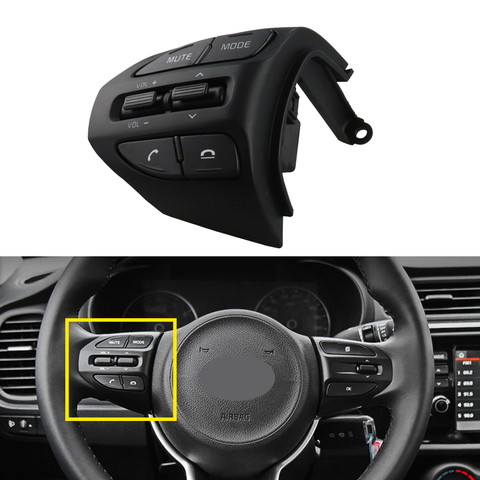 Botón en el volante para coche KIA K2 RIO 2017 2022 RIO, botones de Línea 4 X, Bluetooth, Control de crucero, interruptor de volumen ► Foto 1/6