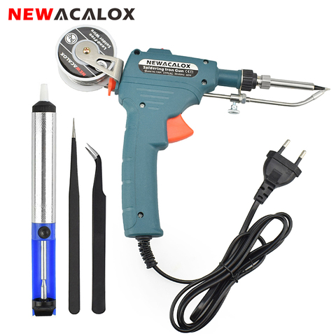 NEWACALOX-pistola de soldadura eléctrica de hierro de estaño, herramienta de reparación de 60W, 110V/220V, envío automático ► Foto 1/6