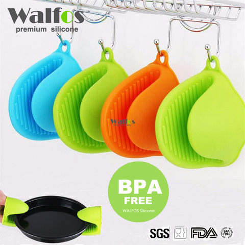 WALFOS-guantes de silicona antiescaldado para horno, manoplas para barbacoa, cocina, bandeja, olla, Bol, soporte para horno, Clip de mano ► Foto 1/6