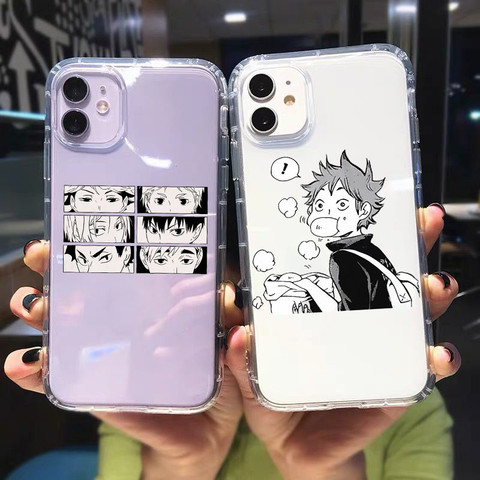 Suave a prueba de golpes a prueba de caja del teléfono para IPhone 12 11 Pro X XS X MAX 6 7 8 Plus XR SE2 Japón Anime Oya tee amor voleibol Coque ► Foto 1/6