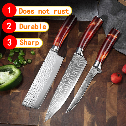 Japonés cuchillo de corte sharp pequeño cuchillo de cocina 7Cr17Mov cortadora de carne cuchillo cuchillos de sashimi pescado matar cuchillo Sharp y duradero ► Foto 1/5