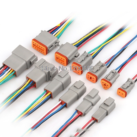 20CM alemán DT 2 3 4 6 8 12 Pin impermeable cable eléctrico conector Kit 16AWG arnés de cables ► Foto 1/4