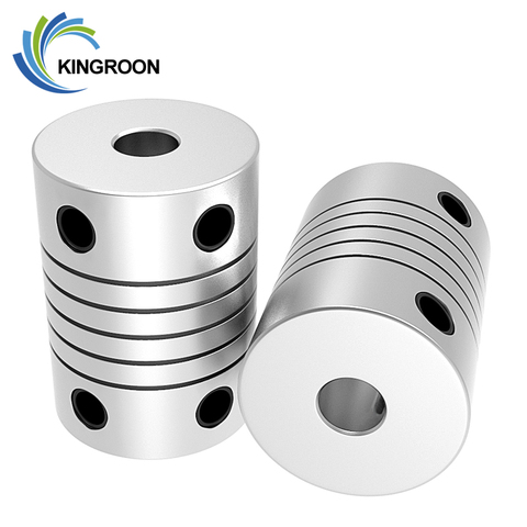 KINGROON-Motor paso a paso para impresora 3D, acoplamiento Flexible de aluminio CNC, eje de mordaza de Motor, acopladores de eje, piezas de impresora 3D, 2 uds. ► Foto 1/6